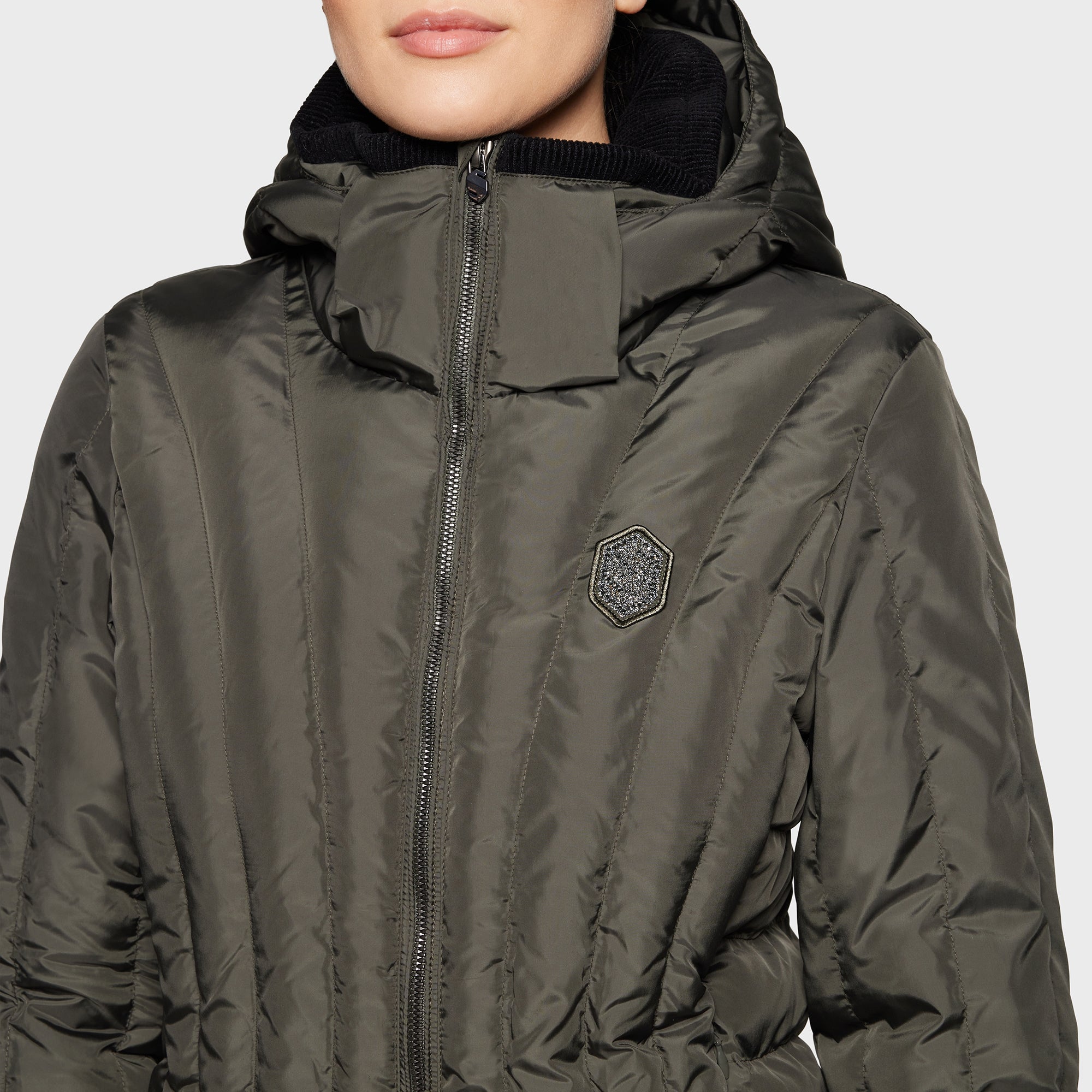 Ladies Courchevel Padded Coat | Dark Forest