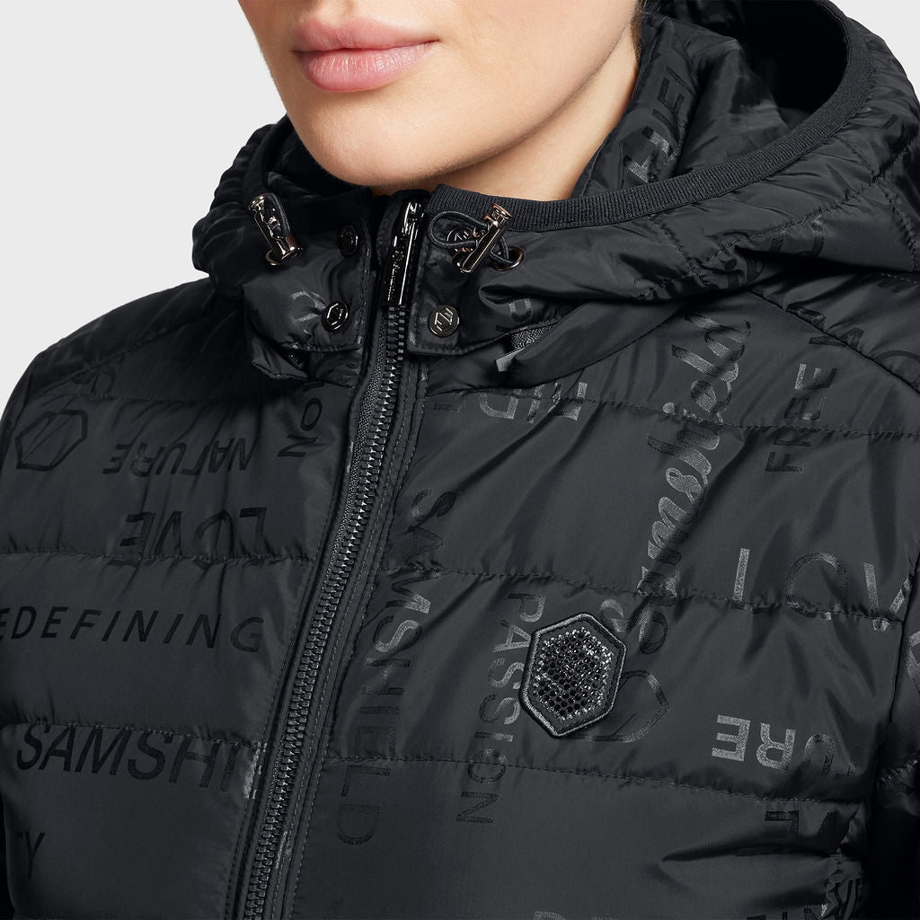 Ladies Davos Padded Puffer Coat - Black