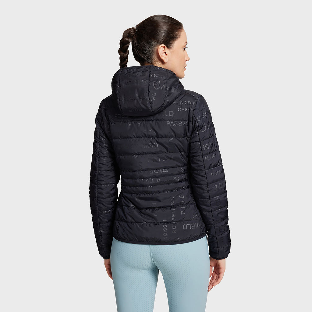 Ladies Davos Padded Puffer Coat - Navy (LAST ONE - X-SMALL)