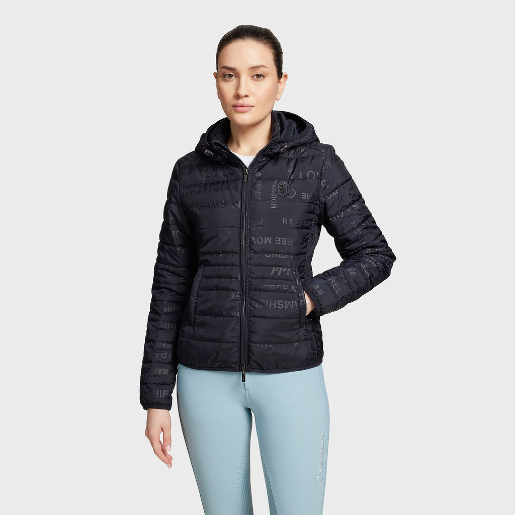 Ladies Davos Padded Puffer Coat - Navy (LAST ONE - X-SMALL)