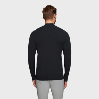 Mens Enzo Half Zip Sweater | Black