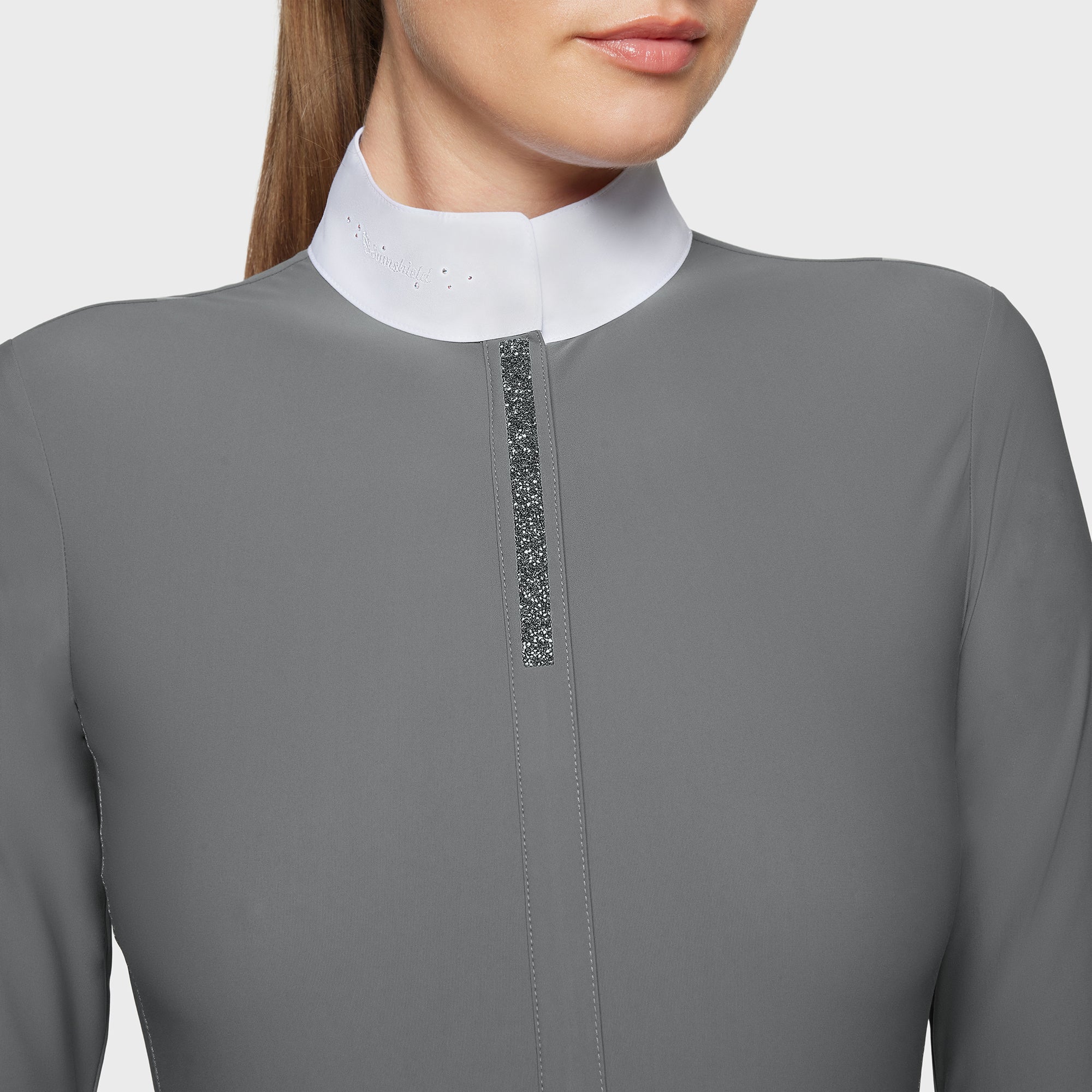 Ladies Jella Premium Show Shirt | Long Sleeves | Grey