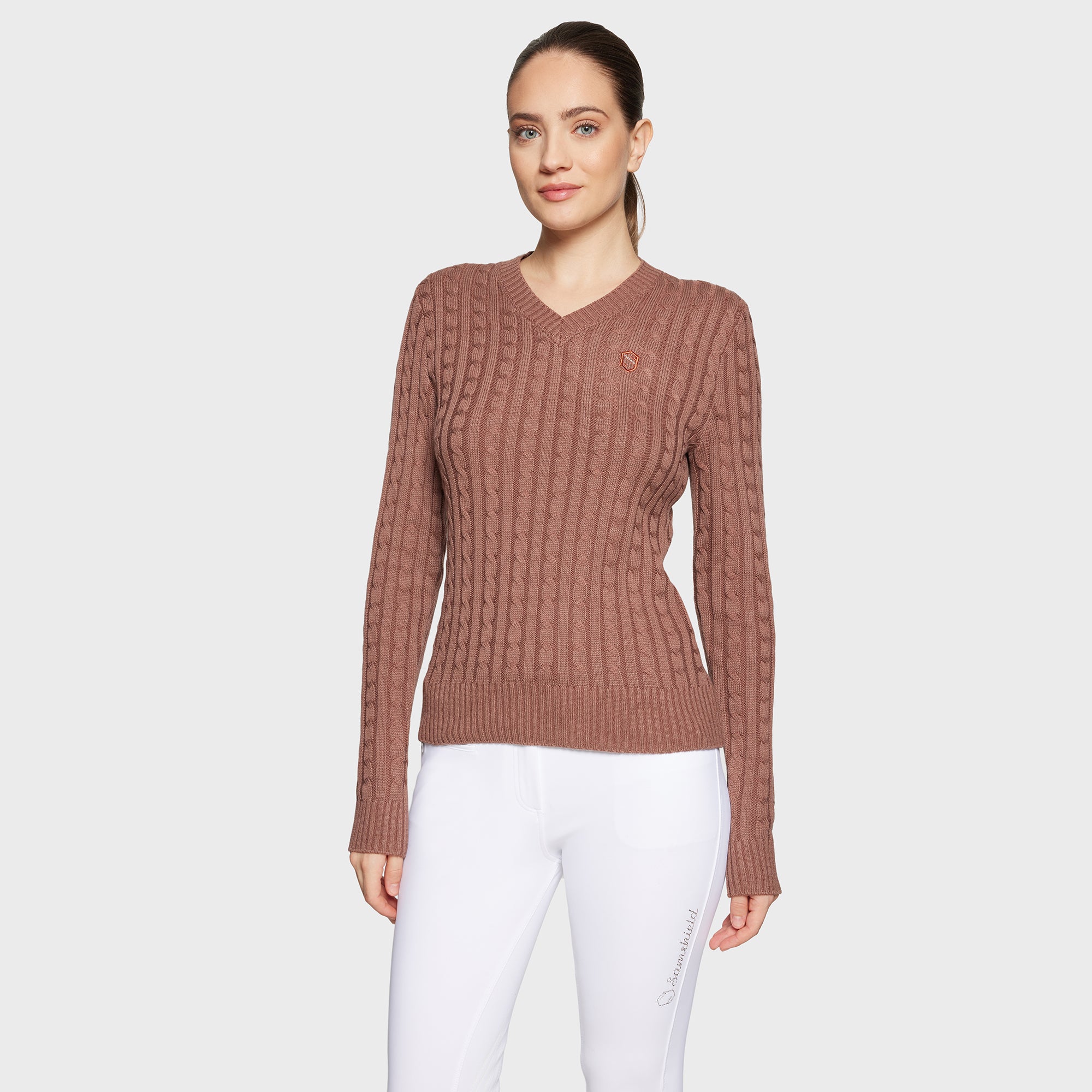 Ladies Lisa Twisted Pull Over Sweater | Chestnut