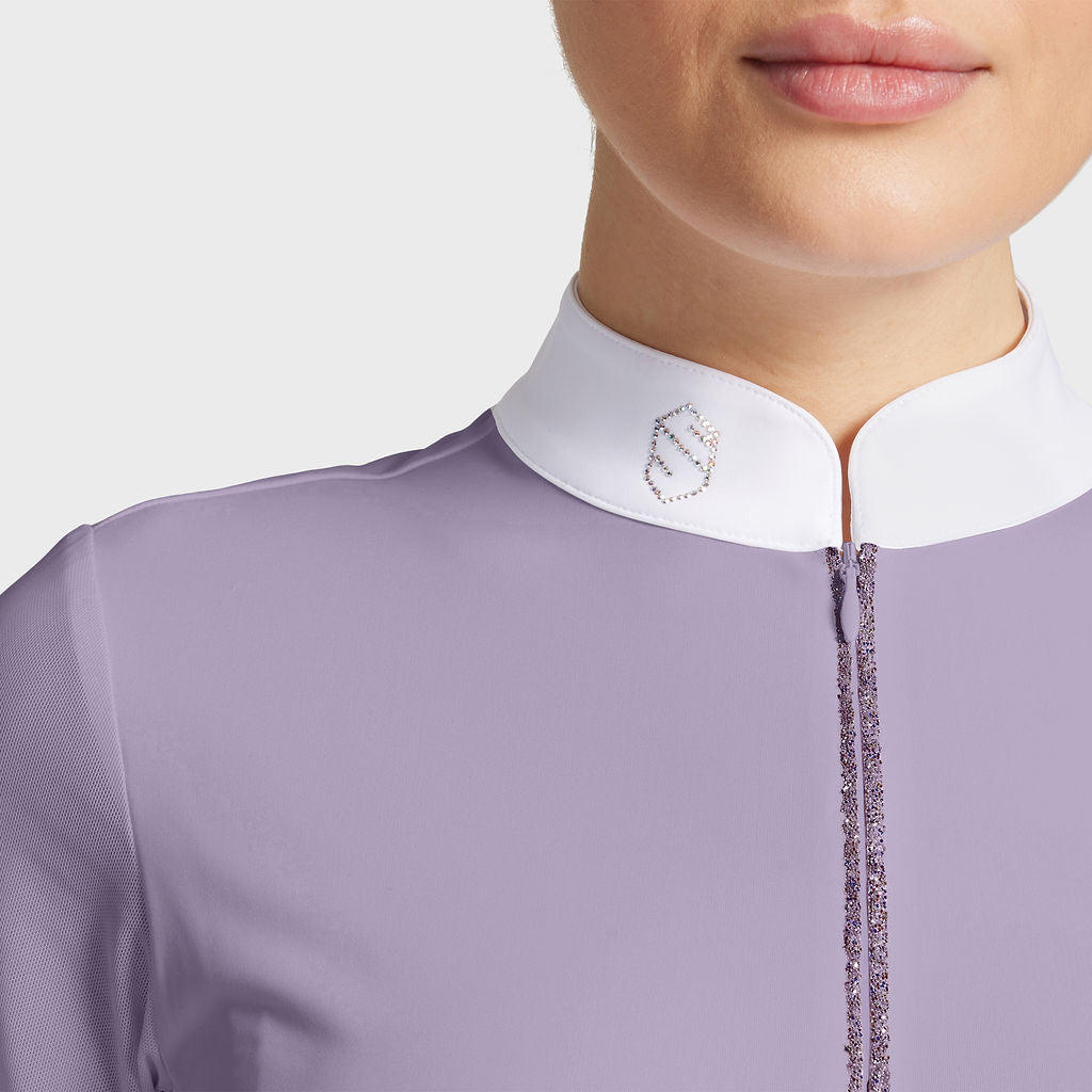 Ladies Louison Air Long Sleeve Show Shirt - Lavender Gray (LAST ONE - MEDIUM)