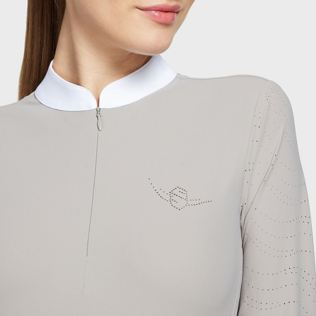 Ladies Louison Air Long Sleeve Show Shirt - Mineral