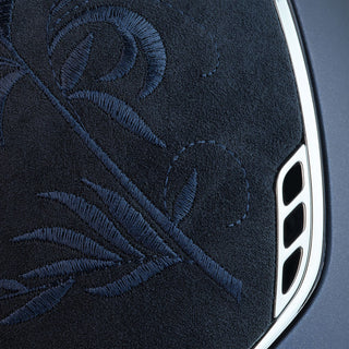 Custom | Miss 2.0 Shadowmatt Flower Embroidery | Navy | Silver Trim