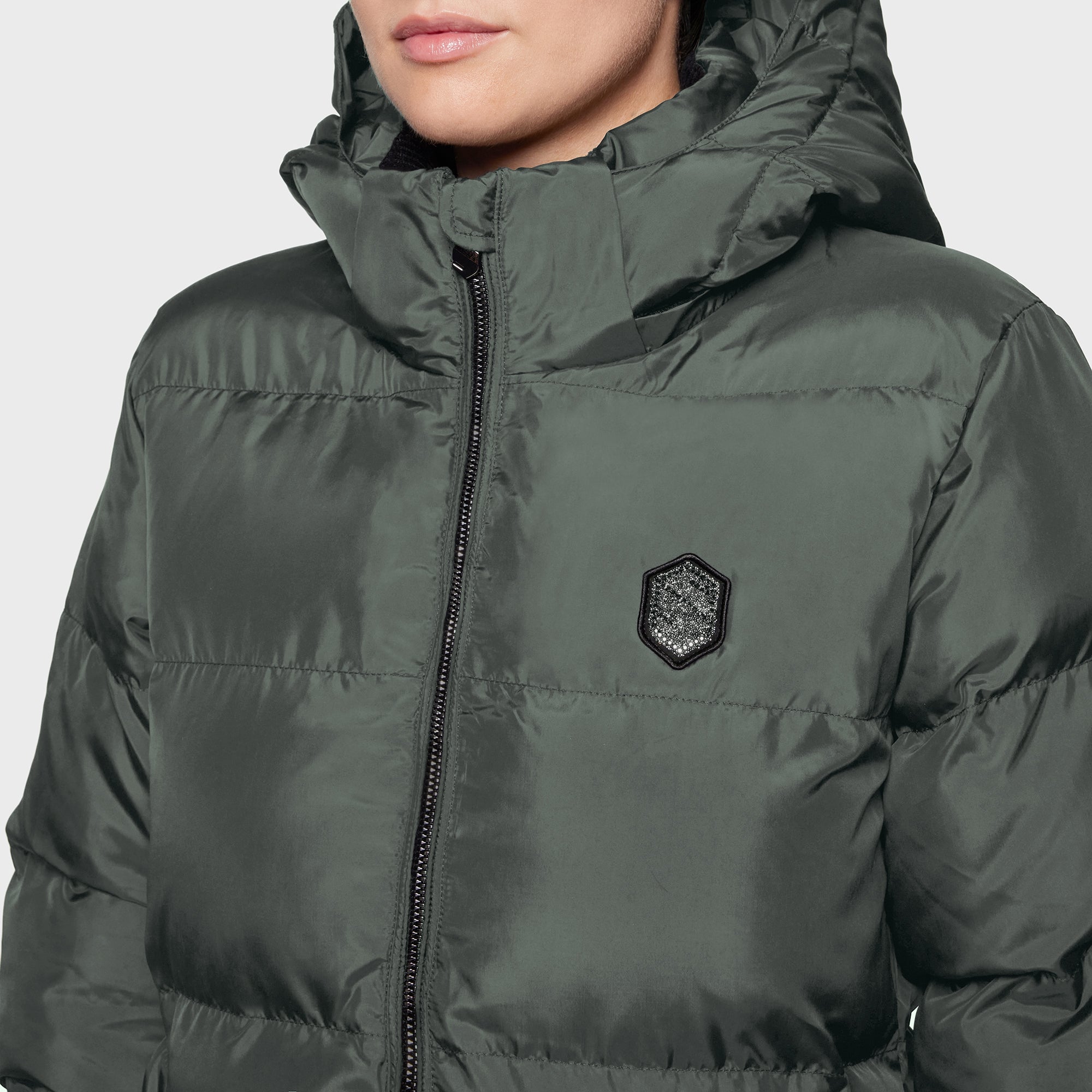 Ladies Sierra Long Padded Coat | Dark Forest