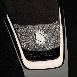 Custom | 2.0 Shadowglossy Alcantara Top & Crystal Fabric Blazon | Black