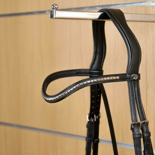 product shot image of the Dy'On Dressage Silver Clincher V-Shaped Browband