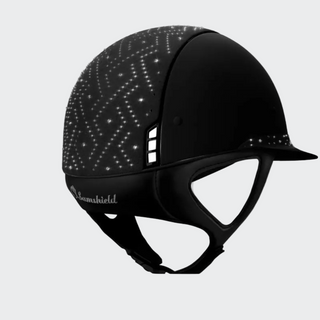 product shot image of the Custom Aztec Miss Shield Shadowmatt With Top & Frontal Band - Matt Black