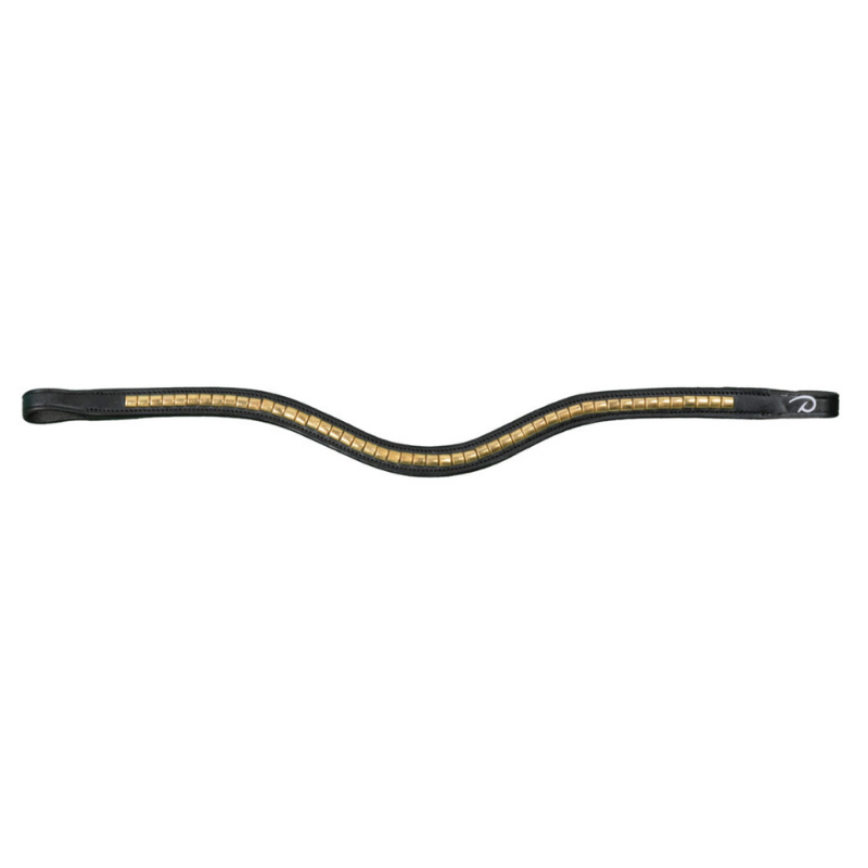 product shot image of the Dressage Brass Clincher V-Shaped Browband