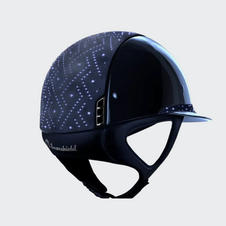 product shot image of the Custom Aztec Miss Shield Shadowglossy With Top & Frontal Band -  Navy