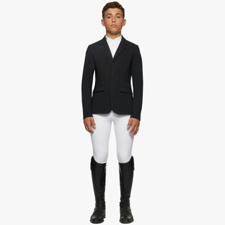 product shot image of the Boys lightweight Jersey Zip Riding Jacket - Black