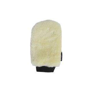 product shot image of the kentucky horsewear grooming deluxe sheepskin grooming glove natural