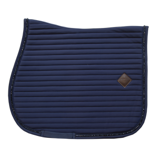 product shot image of the kentucky horsewear saddle pad pearls jumping navy