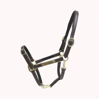 product shot image of the kentucky horsewear leather headcollar flexible brown