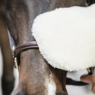 product shot image of the Grooming Deluxe Sheepskin Grooming Glove - Natural