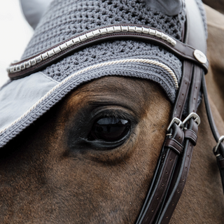 product shot image of the Wellington Basic Velvet Fly Hood - Grey