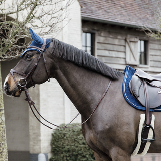 product shot image of the Wellington Basic Velvet Fly Hood - Navy