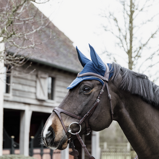 product shot image of the Wellington Basic Velvet Fly Hood - Navy