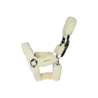 product shot image of the kentucky horsewear sheepskin headcollar natural